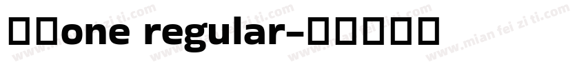 可濑one regular字体转换